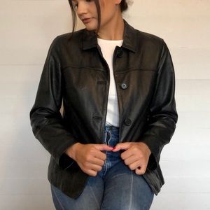 Vintage ✨Black Leather Jacket